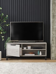 Grey Bronx Up to 50 inch Oak Effect TV Unit - Image 2 of 4