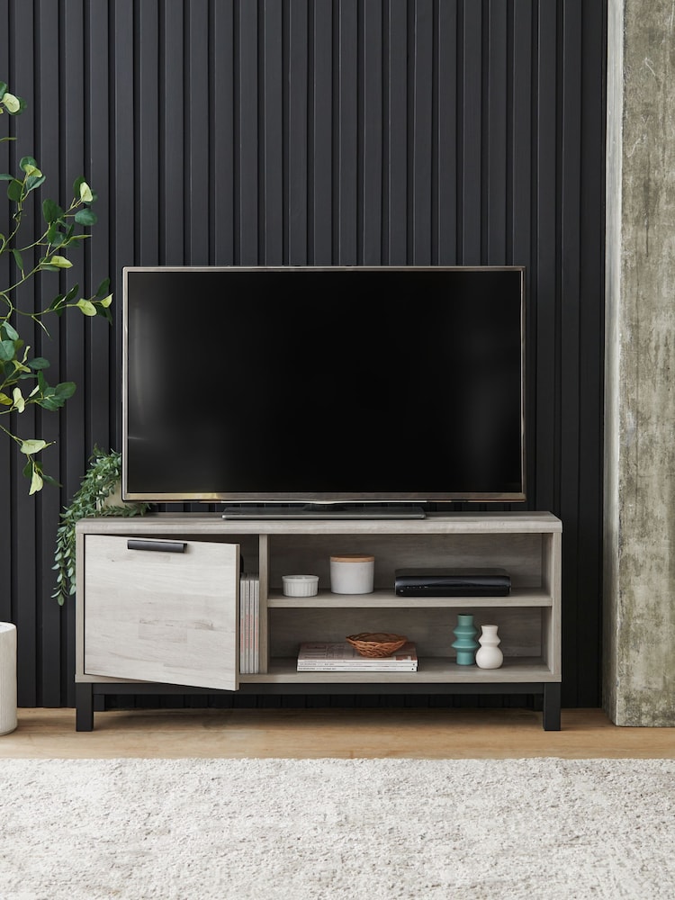 Grey Bronx Up to 50 inch Oak Effect TV Unit - Image 2 of 4