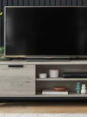 Grey Bronx Up to 50 inch Oak Effect TV Unit - Image 3 of 4