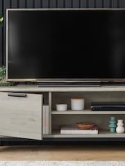 Grey Bronx Up to 50 inch Oak Effect TV Unit - Image 4 of 4