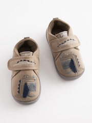 Stone Dino Touch Fastening Cupsole Print Slippers - Image 1 of 4