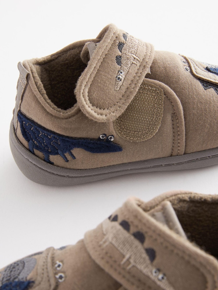 Stone Dino Touch Fastening Cupsole Print Slippers - Image 3 of 4