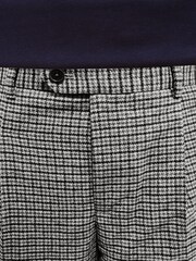 Brown Dogtooth Relaxed Tapered Nova Fides Formal Trousers - Image 4 of 9