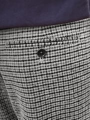 Brown Dogtooth Relaxed Tapered Nova Fides Formal Trousers - Image 6 of 9