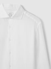 Reiss White Ruban Linen Cutaway-Collar Shirt - Image 7 of 8