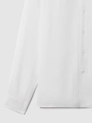 Reiss White Ruban Linen Cutaway-Collar Shirt - Image 8 of 8
