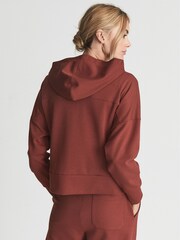 Reiss Rust Nia Technical Jersey Zipped Hoodie - Image 5 of 6