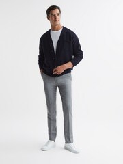 Reiss Navy Andrews Merino Wool Cardigan - Image 3 of 7