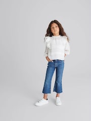 Reiss White River Jr Ruffle Shoulder Blouse - Image 3 of 5