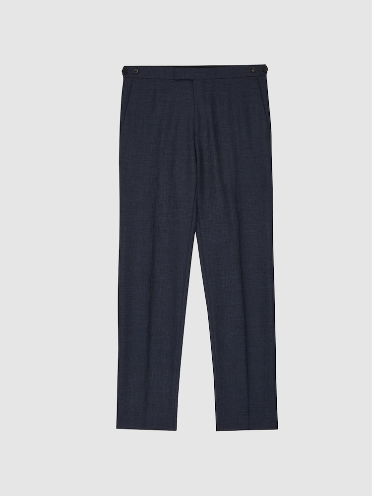 Reiss Hitch Slim Fit Melange Wool Mixer Trousers - Imagen 2 de 6