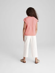 Reiss Coral Tereza Jr Crew Neck Jersey T-shirt - Image 3 of 3