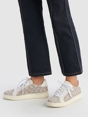 Coach Lowline Jacquard Print Trainers - Image 1 of 6