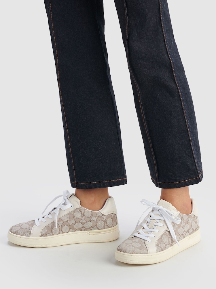 Coach Lowline Jacquard Print Trainers - Image 1 of 6