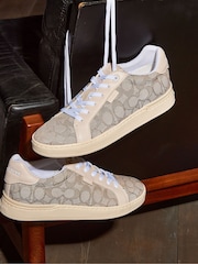 Coach Lowline Jacquard Print Trainers - Image 2 of 6