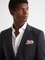 Reiss Pink Ceremony Plain Silk Pocket Square - Image 2 of 5