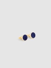 Reiss Gold Ardley Stone Insert Cufflinks - Image 1 of 4
