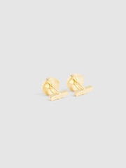 Reiss Gold Ardley Stone Insert Cufflinks - Image 4 of 4