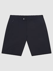 Reiss Navy Fairway Golf Performance Slim Fit Shorts - Image 2 of 6