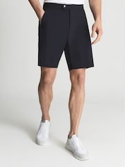 Reiss Navy Fairway Golf Performance Slim Fit Shorts - Image 3 of 6