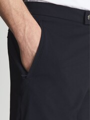 Reiss Navy Fairway Golf Performance Slim Fit Shorts - Image 4 of 6