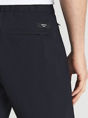 Reiss Navy Fairway Golf Performance Slim Fit Shorts - Image 6 of 6