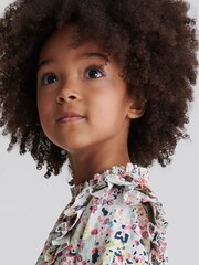 Reiss Coral Lil Junior Printed Ruffle Dress - Image 7 of 8