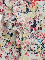 Reiss Coral Lil Junior Printed Ruffle Dress - Image 8 of 8