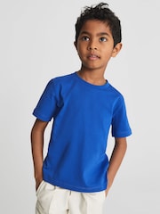 Azul brillante - Camiseta con cuello redondo Bless de Reiss - Imagen 1 de 5