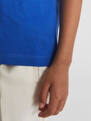 Azul brillante - Camiseta con cuello redondo Bless de Reiss - Imagen 5 de 5