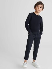 Reiss Navy Wessex Crew Neck Knitted Jumper - Image 3 of 7