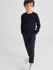 Reiss Navy Wessex Crew Neck Knitted Jumper - Image 4 of 7