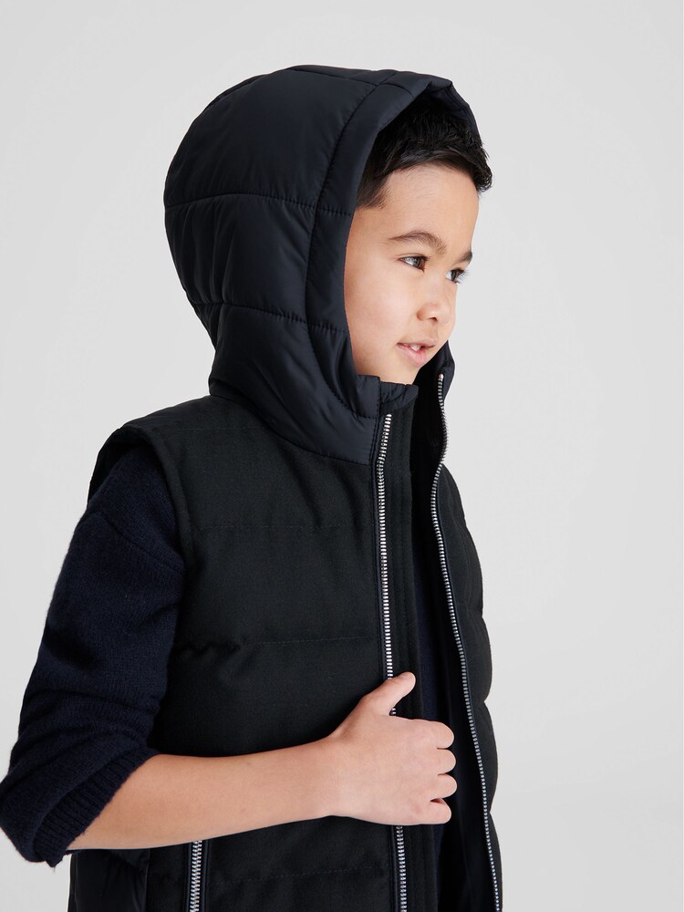Reiss Navy Wonder Junior Zip Through Gilet - Image 7 of 7 Reiss Navy Wonder Junior Zip Through Gilet - Image 7 of 7