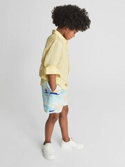 Reiss Lemon Ruban Long Sleeve Linen Shirt - Image 3 of 7