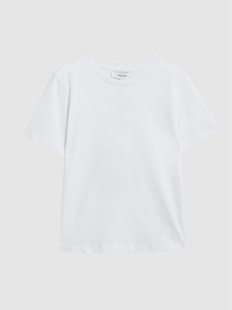 Reiss White Bless 4-9 yrs Crew Neck T-Shirt - Image 2 of 6
