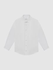 Reiss White Remote Junior Slim Fit Formal Shirt - Image 2 of 5