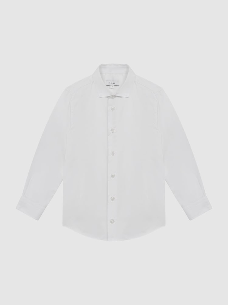 Reiss White Remote Junior Slim Fit Formal Shirt - Image 2 of 5