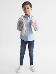 Reiss Soft Blue Greenwich 4-9 yrs Button Down Oxford Shirt - Image 1 of 7