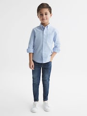 Reiss Soft Blue Greenwich 4-9 yrs Button Down Oxford Shirt - Image 6 of 7