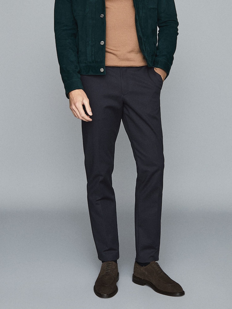 Reiss Navy Eastbury Reg Regular Fit Chinos - Image 7 of 7