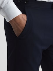 Reiss Navy Hope Modern Fit Travel Trousers - Image 4 of 5