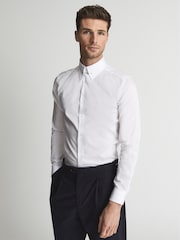 Reiss White Caldwell Collar Bar Shirt - Image 4 of 6