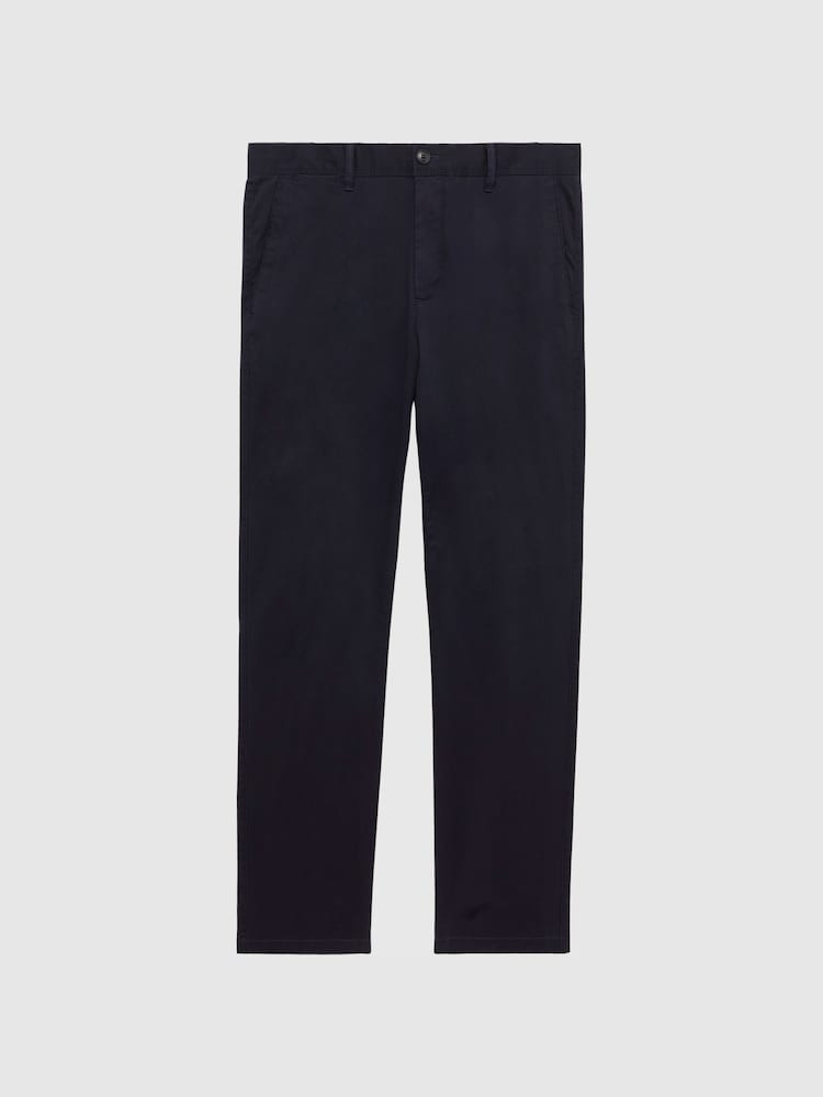 Reiss Navy Pitch Slim Fit Washed Chinos - Image 2 of 6