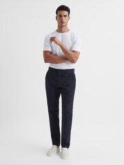 Reiss Navy Pitch Slim Fit Washed Chinos - Image 3 of 6