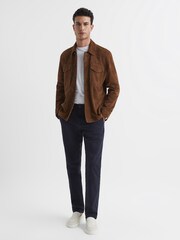 Reiss Navy Pitch Slim Fit Washed Chinos - Image 6 of 6