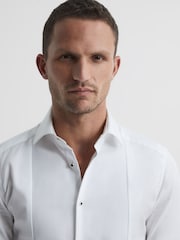 Reiss White Marcel Slim Fit Dinner Shirt - Image 4 of 8