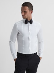 Reiss White Marcel Slim Fit Dinner Shirt - Image 7 of 8