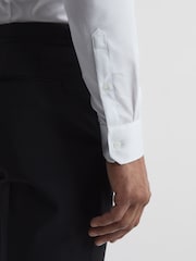 Reiss White Marcel Slim Fit Dinner Shirt - Image 8 of 8