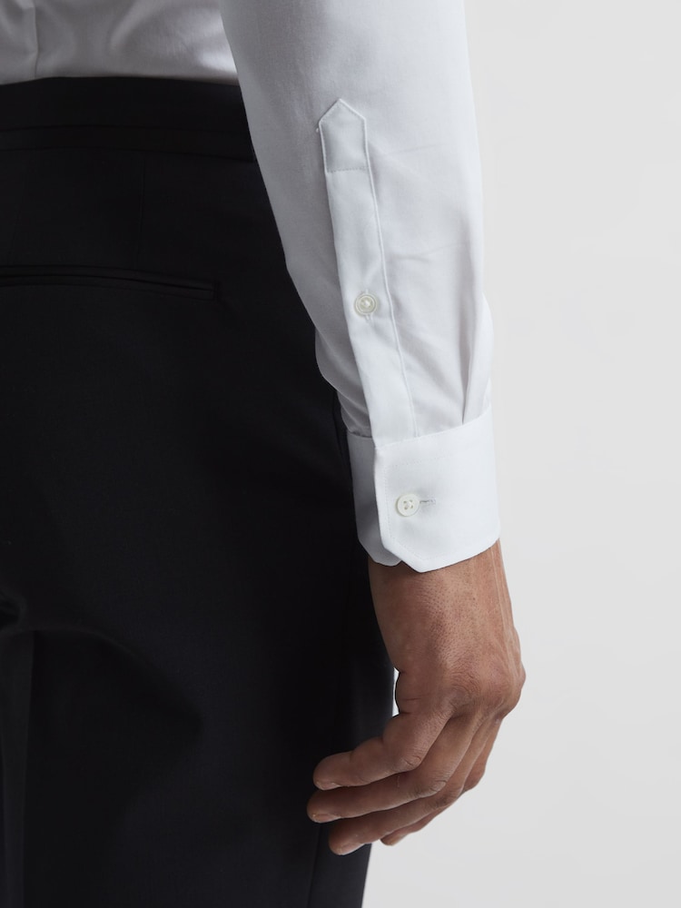 Reiss White Marcel Slim Fit Dinner Shirt - Image 8 of 8