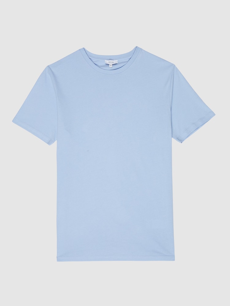 Reiss Soft Blue Bless Crew Neck T-shirt - Image 2 of 6