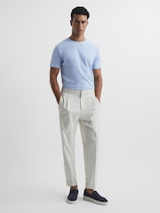 Reiss Soft Blue Bless Crew Neck T-shirt - Image 3 of 6